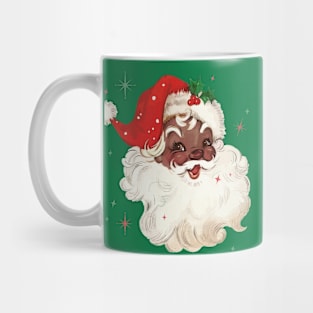 Retro Black Santa Claus Mid Century Modern Cute Santa Claus Mug